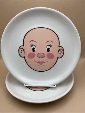 Set of 2 FRED Food Face Plays with his food plates.